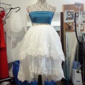 Custom made 2 layer dress (belt not included)